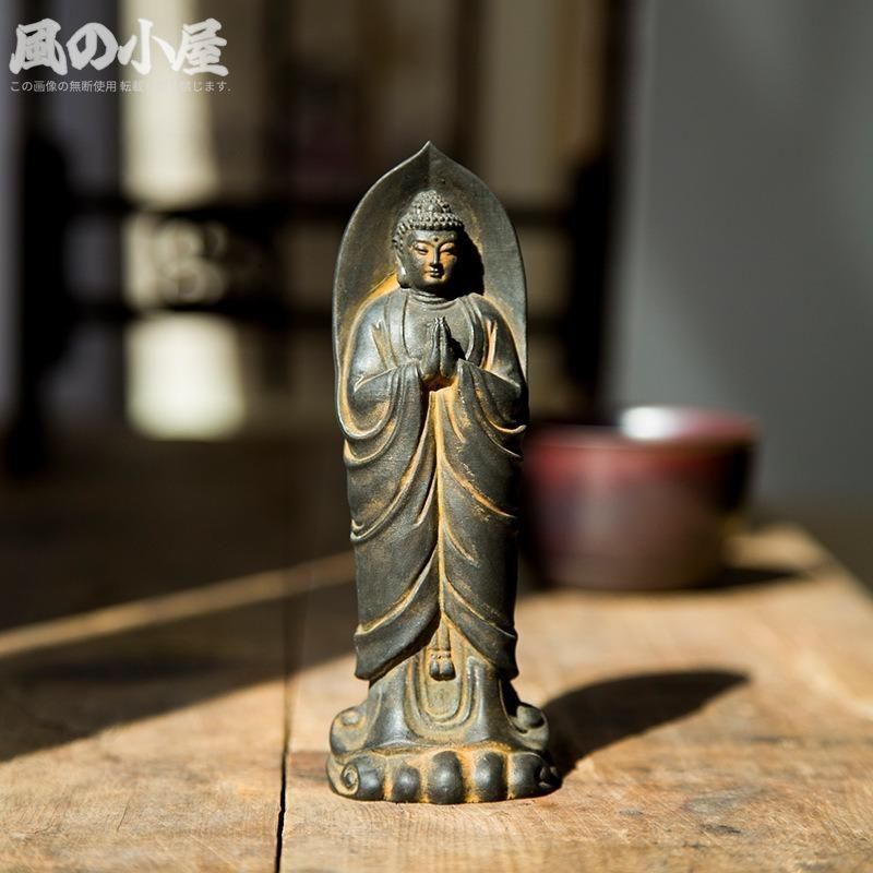 【数量限定】仏像 阿弥陀如来 置物 オブジェ 彫刻 インテリア リビング オフィス 魔除け 幸運 金運 健康運 出世運 家庭運 家内安全 厄除け 縁起物 開運 6,632円