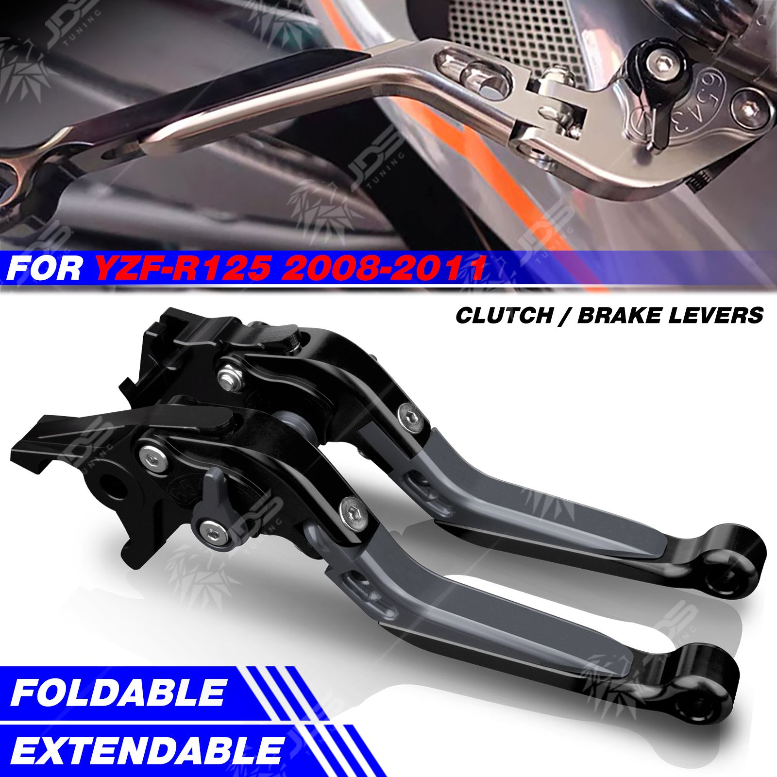 ヤマハ YZF-R125/YZFR125 2008-2011 用 折りたたみ式クラッチレバー・ブレーキレバーセット 6,566円