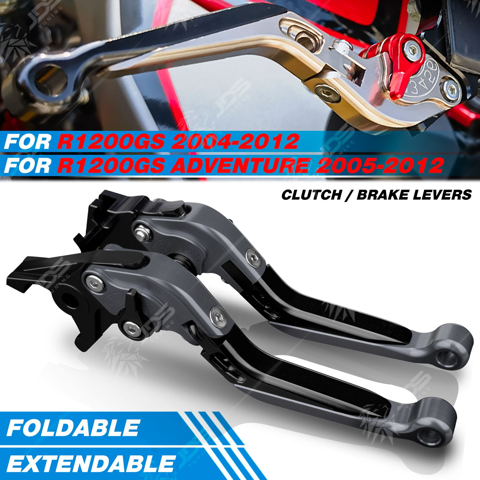 BMW R1200GS/R1200GS ADVENTURE 2004-2012 用 折りたたみ式クラッチ・ブレーキレバーセット