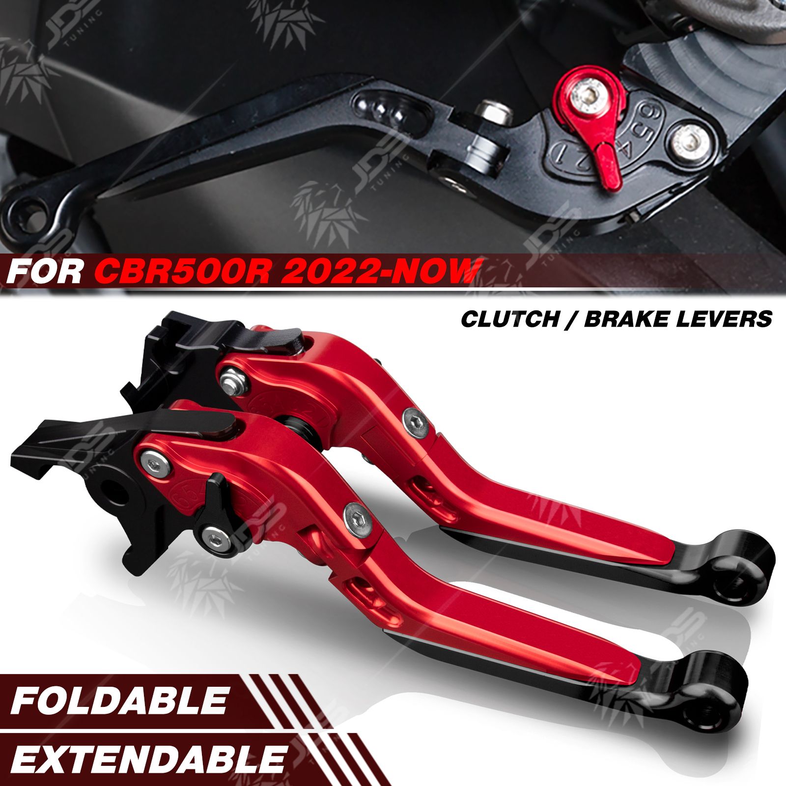 ホンダ CBR500R 2022年式以降用 折りたたみクラッチ・ブレーキレバーセット