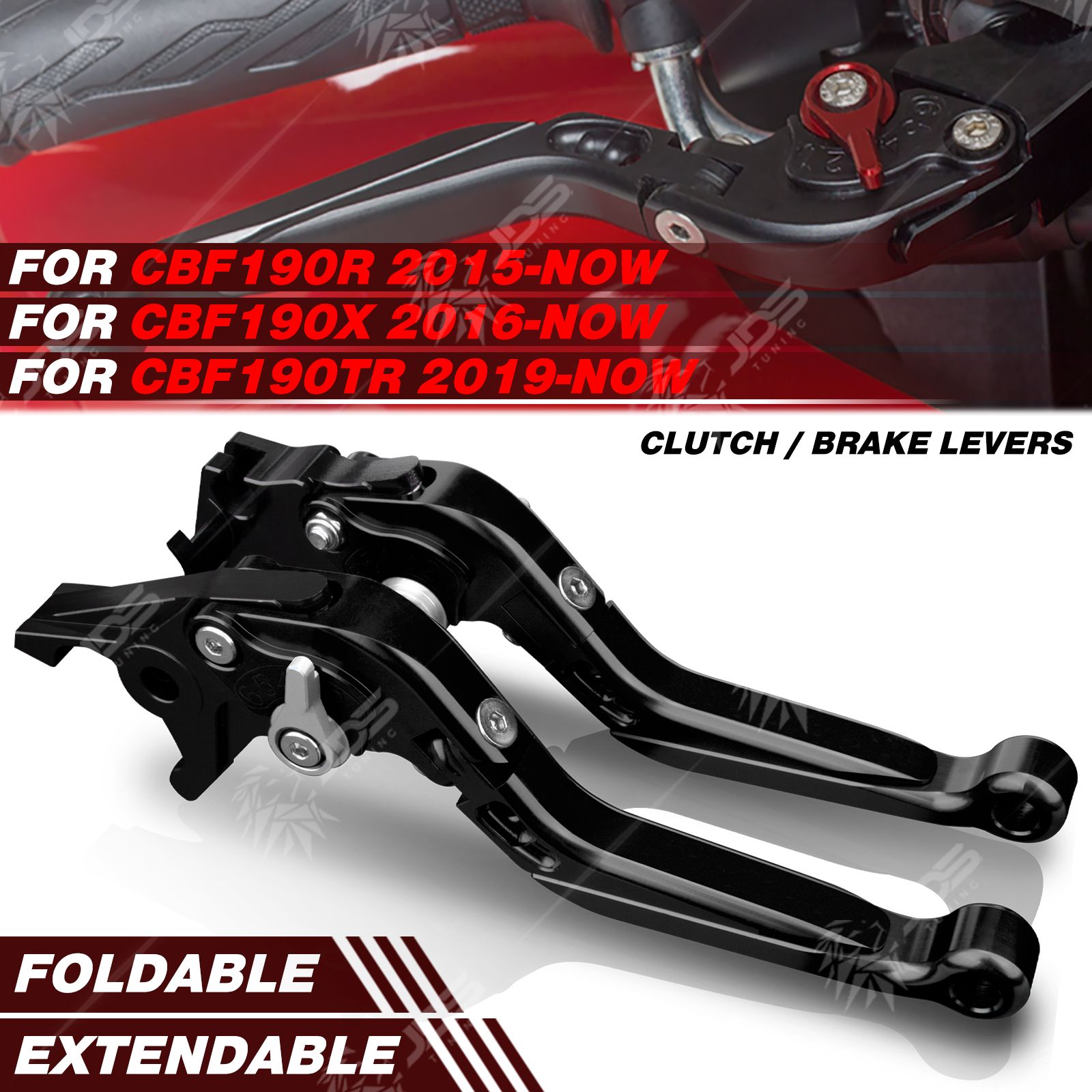 ホンダ CBF190R/CBF190X/CBF190TR 用 折りたたみ式クラッチ＆ブレーキレバーセット