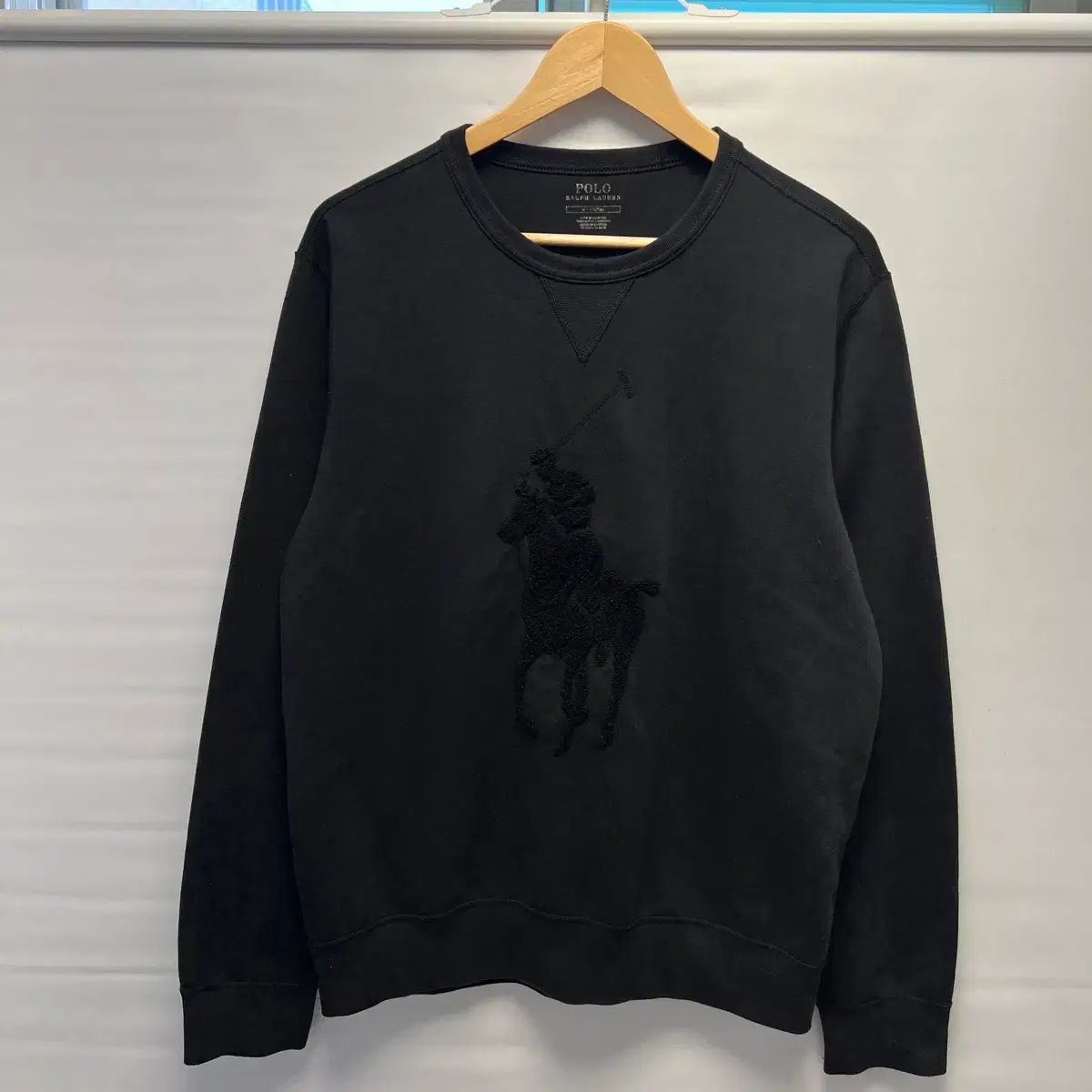 POLO by Ralph Lauren 黒 スウェット トレーナー ポニー 正規品/M ポロ ラルフローレン ビックポニー ブラック スウェット