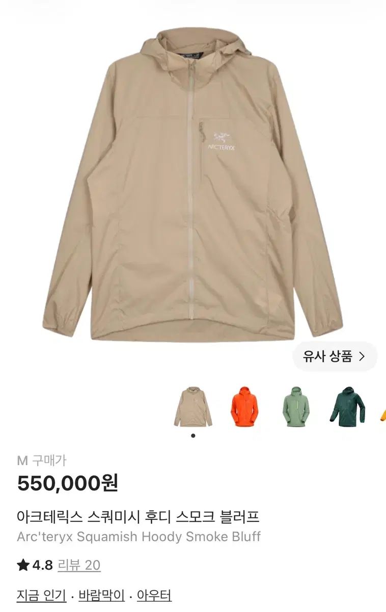 ARC'TERYX スコーミッシュ フーディー スモーク ブラーフ M