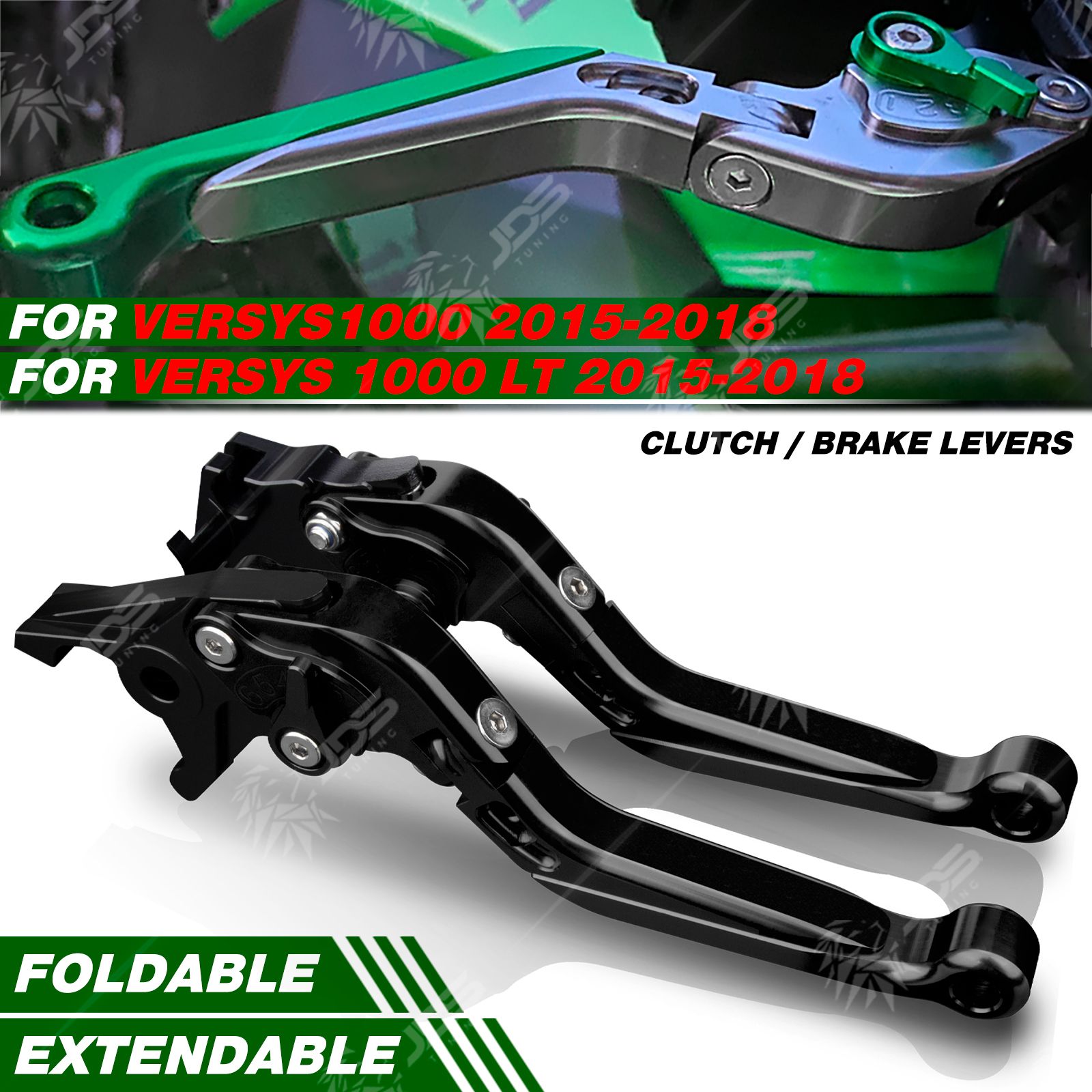 カワサキ VERSYS1000/VERSYS 1000 LT 2015-2018 折りたたみクラッチ・ブレーキレバーセット