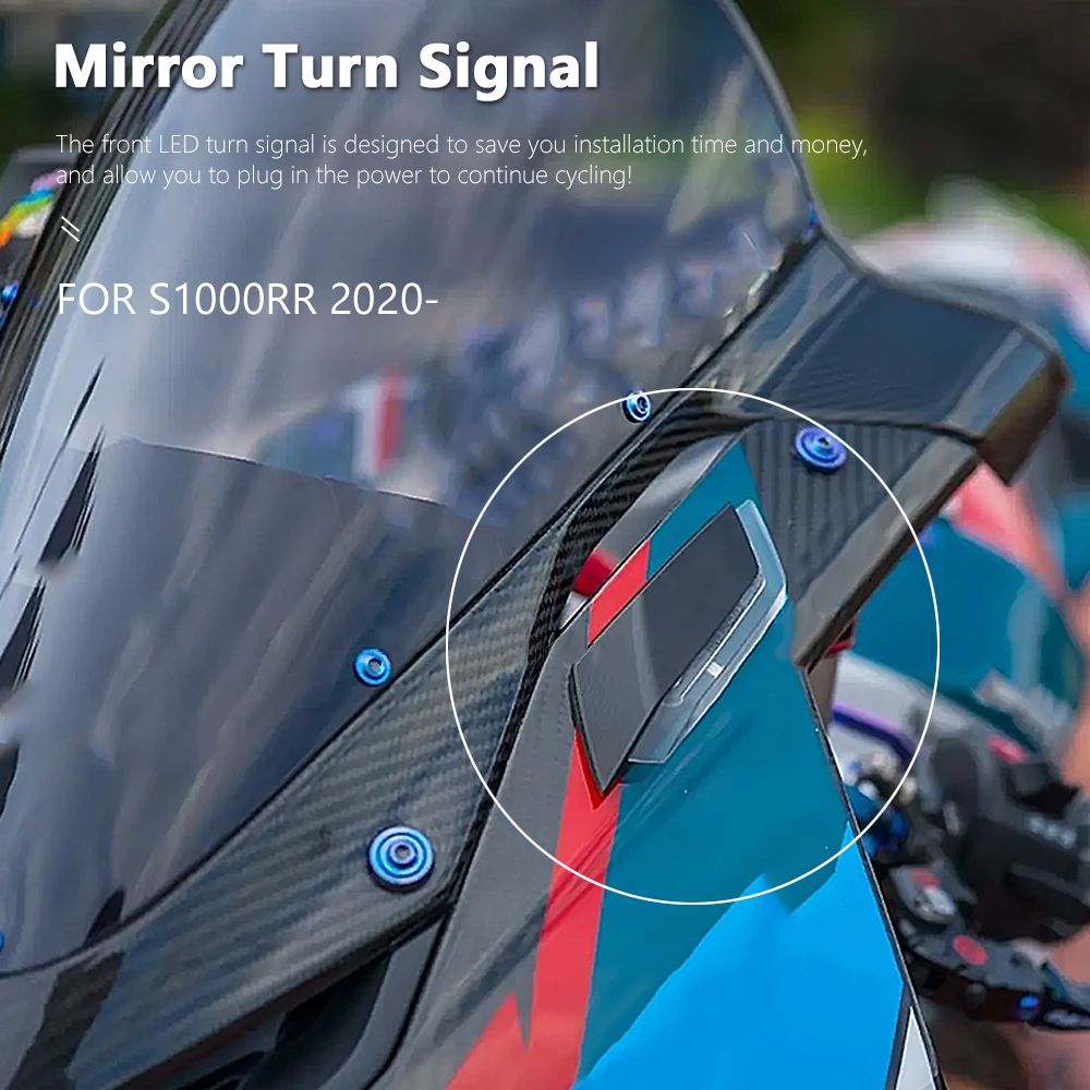 BMW S1000RR 2020-2025 用 LEDフロントウインカーライトミラー