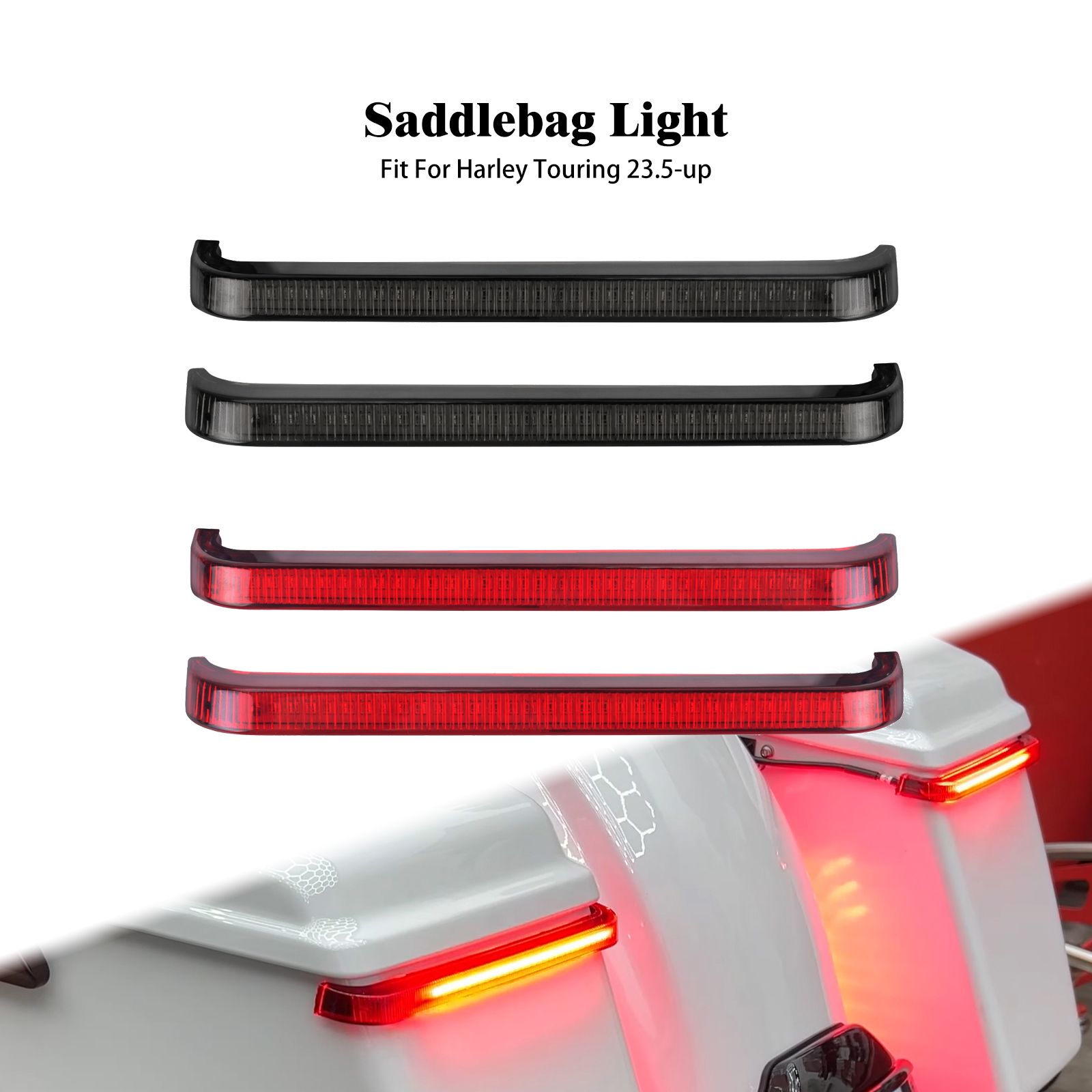 ハーレー ツーリング 2023.5以降用 LED サドルバッグ ウインカー ブレーキライト