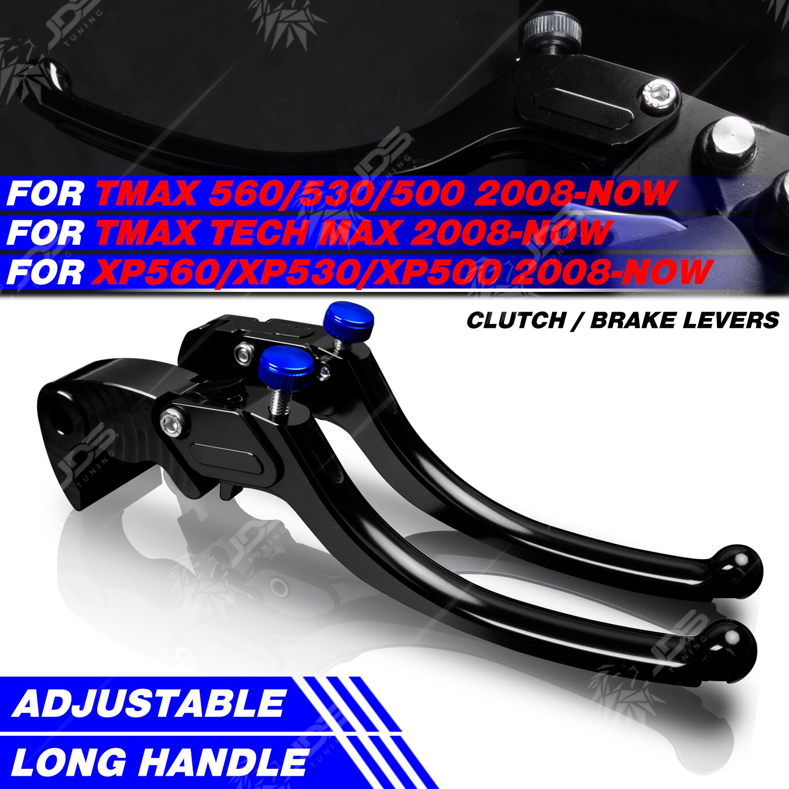 ヤマハ TMAX 560/530/500/TECHMAX 用 ステップレスクラッチレバー ブレーキレバー ロング