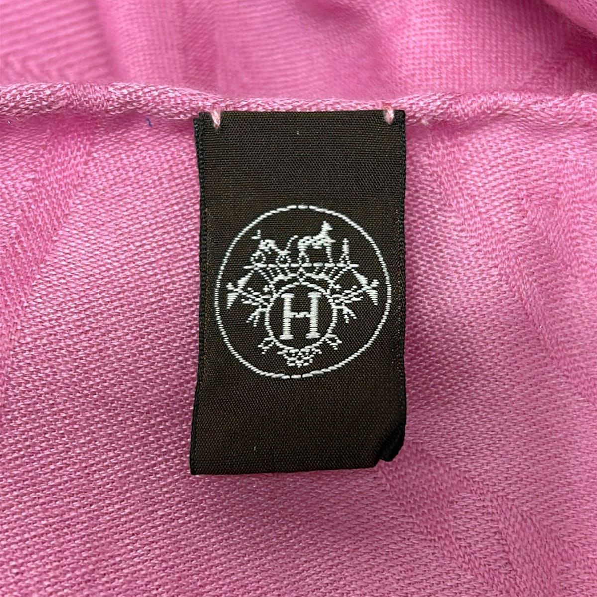 HERMES(エルメス) ストール(ショール) ニューリブリス ピンク カシミヤ