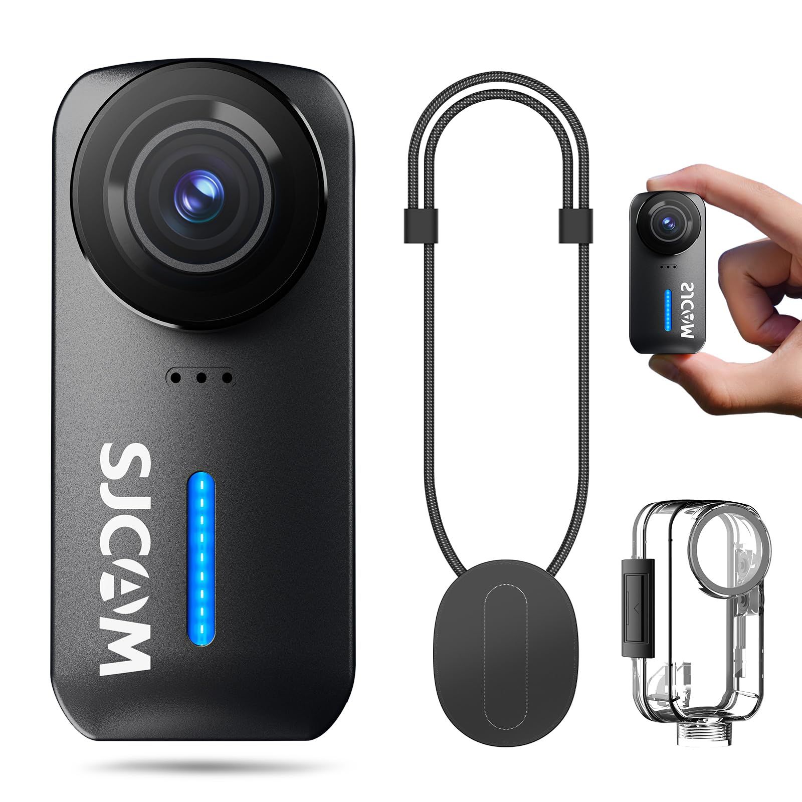 SJCAM C110PLUS 小型アクションカメラ ウェアラブルカメラ 4K30fps wifi搭載 170°FOV 手ぶれ補正 ミニ軽量 縦画面録画 ボディカメラ 8倍ズーム 30M防水 磁気吸着マウント バイク用 vlog用 POV旅行用 c3105ab9