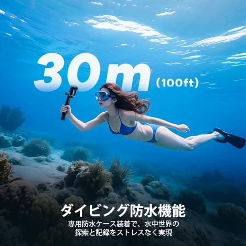 SJCAM C110PLUS 小型アクションカメラ ウェアラブルカメラ 4K30fps wifi搭載 170°FOV 手ぶれ補正 ミニ軽量 縦画面録画 ボディカメラ 8倍ズーム 30M防水 磁気吸着マウント バイク用 vlog用 POV旅行用 c3105ab9