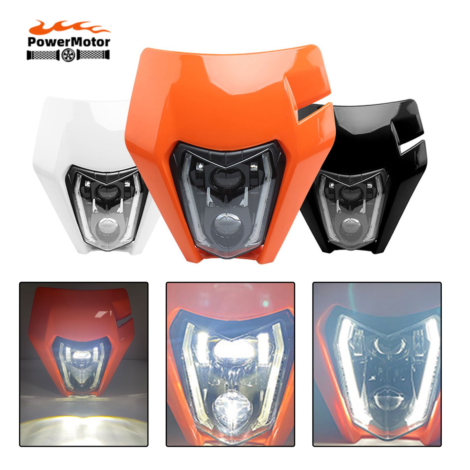 KTM EXC/XCW/XCF 125-530 用 LED ヘッドライトアセンブリ