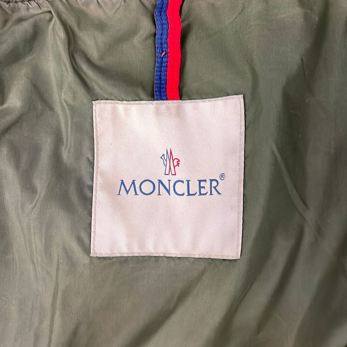 MONCLER(モンクレール) ブルゾン サイズ1 S レディース美品 REBLOCHON C10934515705 57136 カーキ×黒×白 ジップアップ