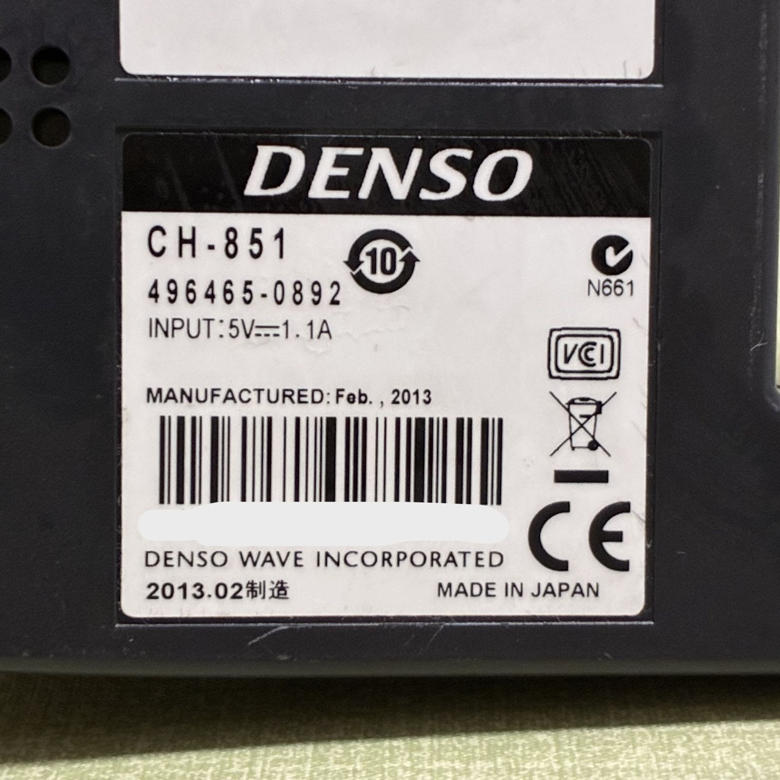 中古良品 CH-851 クレードル DENSO WAVE BHT-800シリーズ - メルカリ