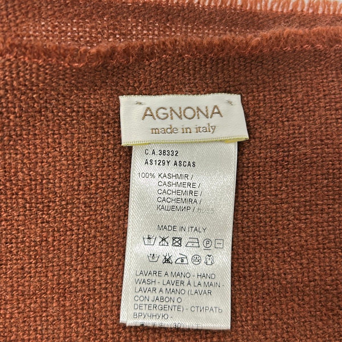 AGNONA(アニオナ) ストール(ショール)美品 ブラウン カシミヤ - メルカリ