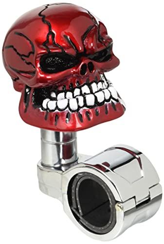 ジェットイノウエ(JET INOUE) ハンドルスピンナー スカル ワインレッド 506183 ベアリング採用 取付ハンドルサイズ26~32mmΦ 6角レンチ付 ゴムパッキン2枚付t