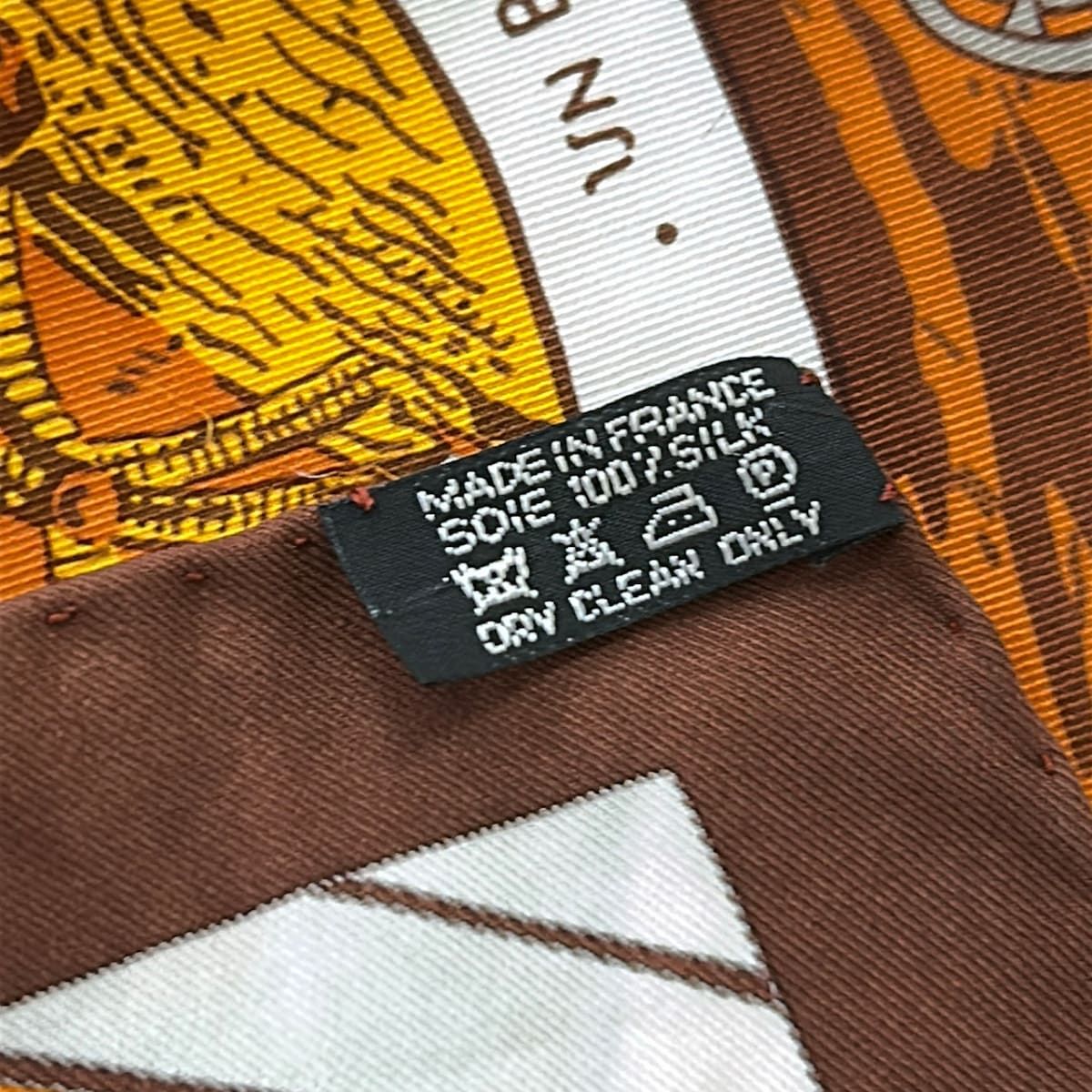 HERMES(エルメス) スカーフ カレ70 ブラウン×オレンジ×マルチ - メルカリ
