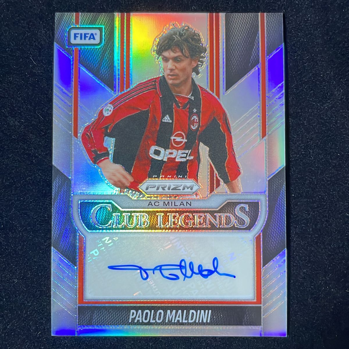 Paolo Maldini パオロ・マルディーニ Panini Prizm Club Legends 2025-26 /49 Silver Auto 直筆 サイン AC Milan