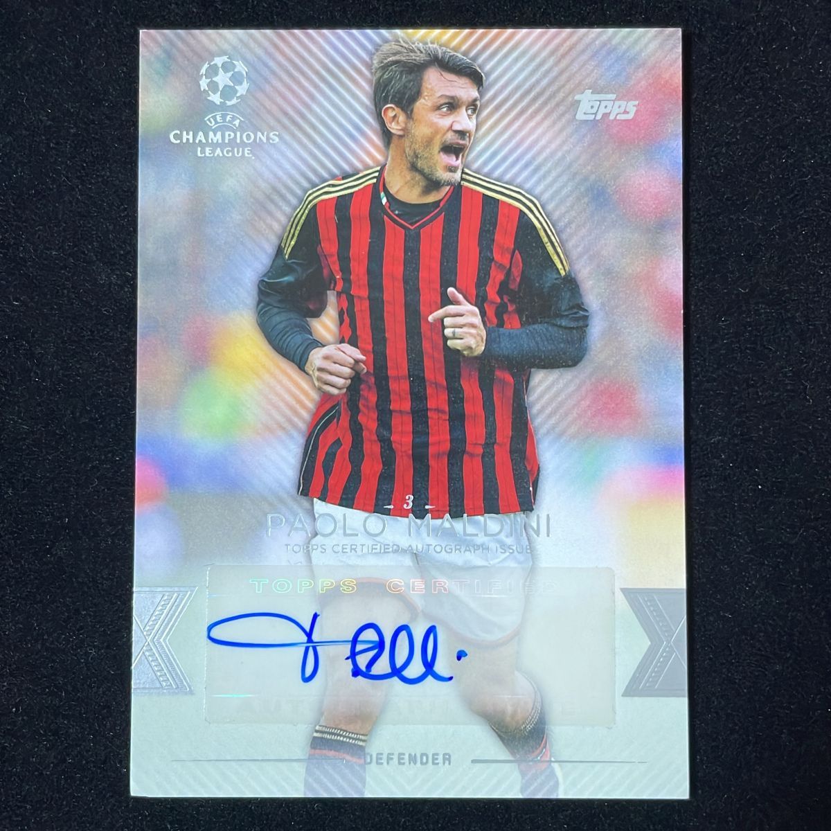 Paolo Maldini パオロ・マルディーニ Topps UEFA Showcase UCC 2016 Auto 直筆 サイン AC Milan