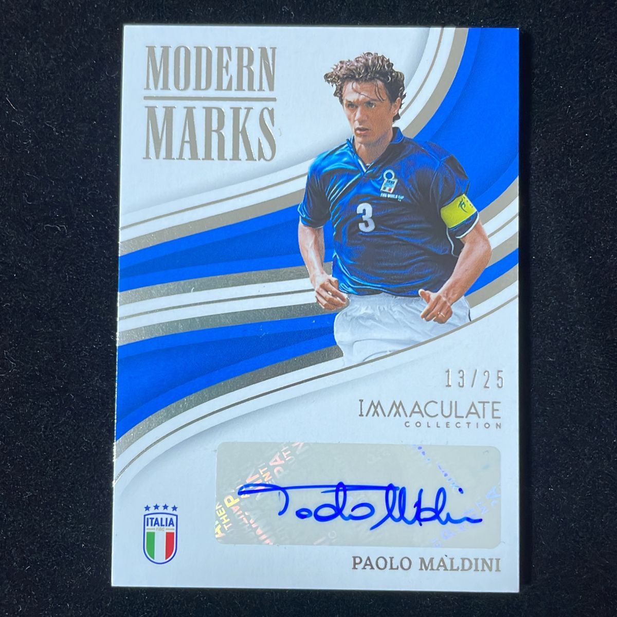 【25枚限定】Paolo Maldini パオロ・マルディーニ Panini Immaculate Modern Marks 2023-24 /25 Auto 直筆 サイン Italy