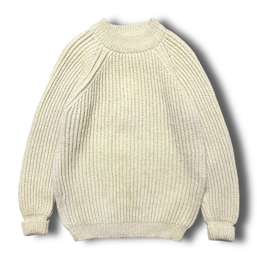 【Vintage】ラグランスリーブリブニットセーター MADE IN ENGLAND