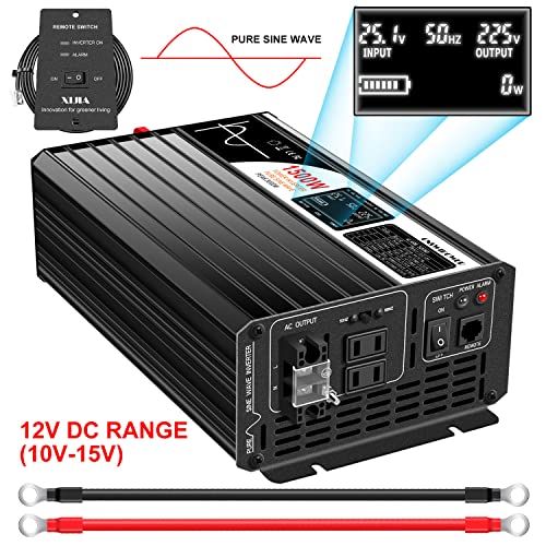Xijia 1500W純正弦波インバーター、DC12V AC100V 電圧変換器、最大出力