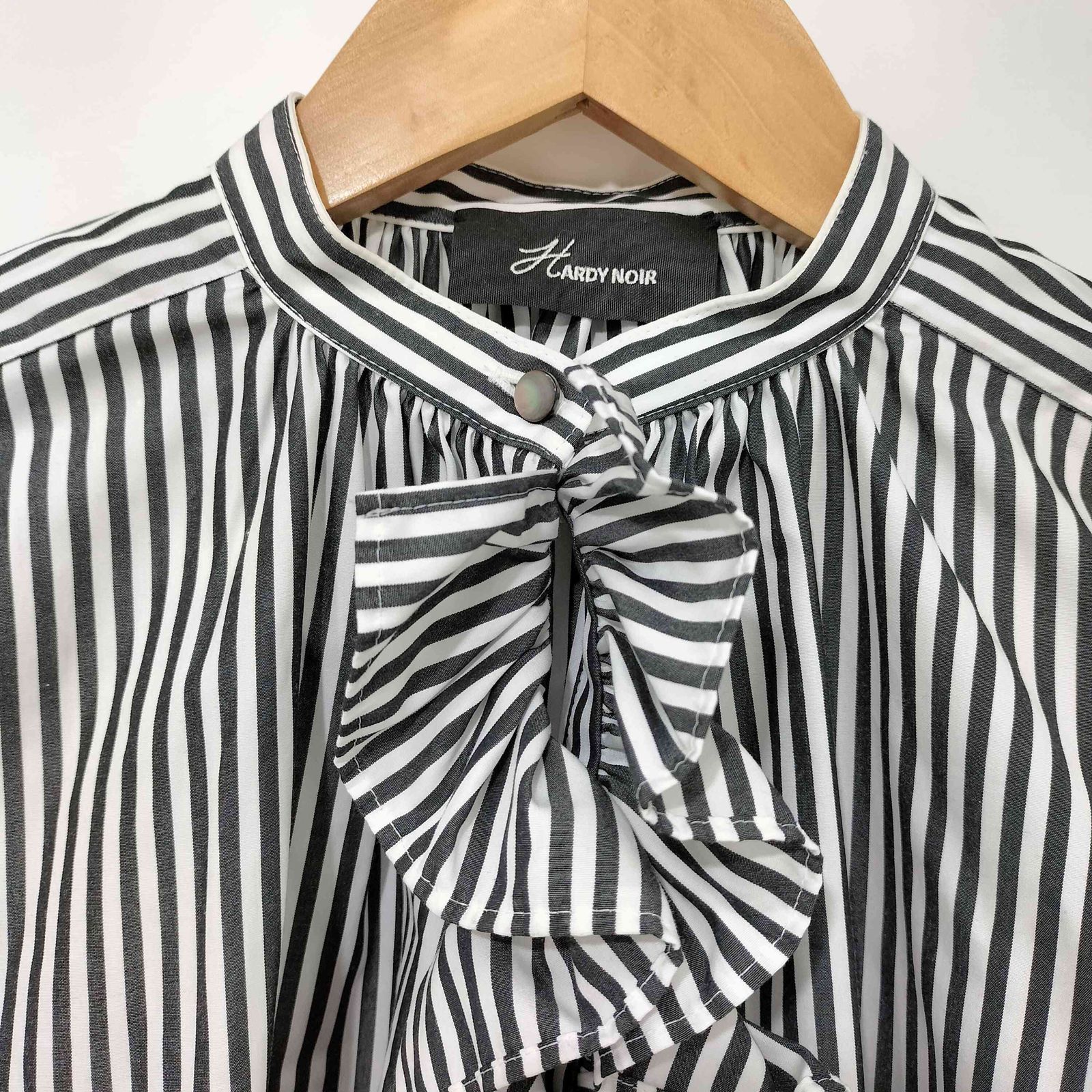 アルディーノアール HARDY NOIR Long Stripe Frill Blouse ロンスト
