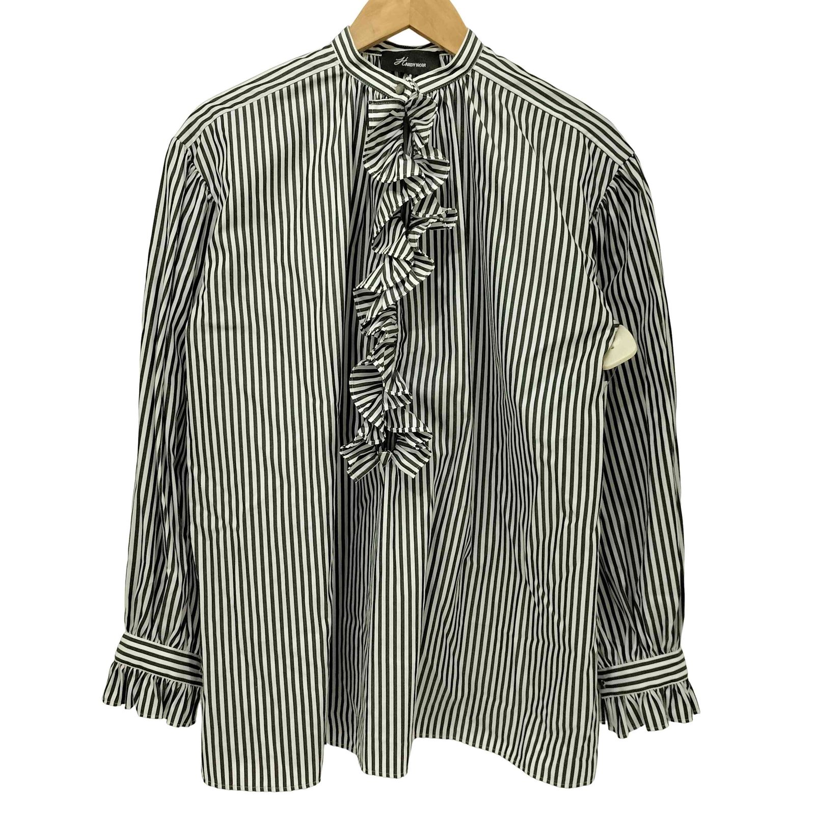 アルディーノアール HARDY NOIR Long Stripe Frill Blouse ロンスト