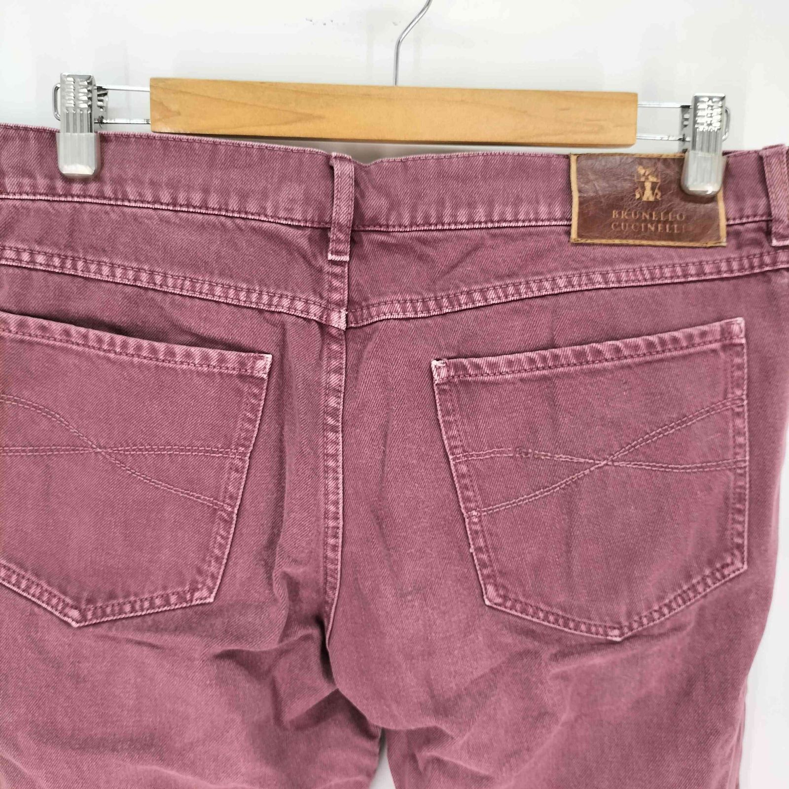 【美品】BRUNELLO CUCINELLI デニム ボタンフライ レザー L ブルネロクチネリ BRUNELLO CUCINELL BRUNELLO CUCINELLI ボタンフライ