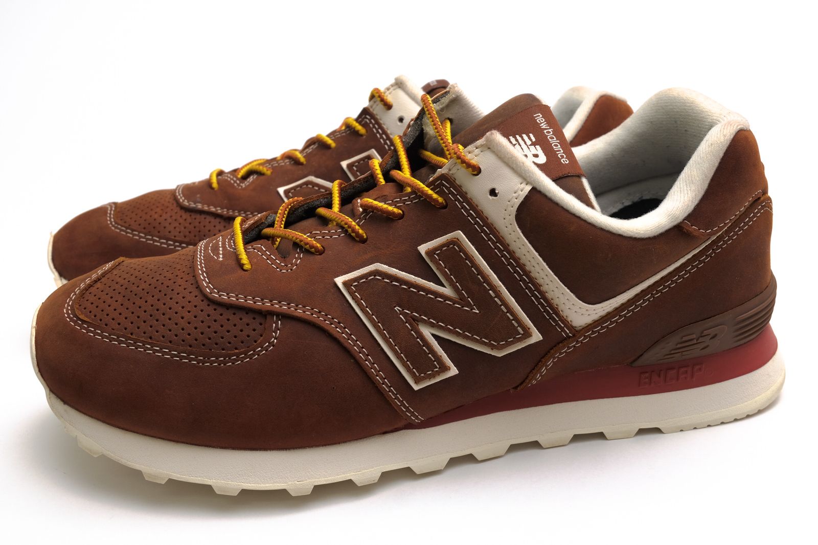 ニューバランス／NEW BALANCE シューズ スニーカー 靴 ローカット メンズ 男性 男性用 レザー 革 本革 ブラウン 茶 ML574YE2