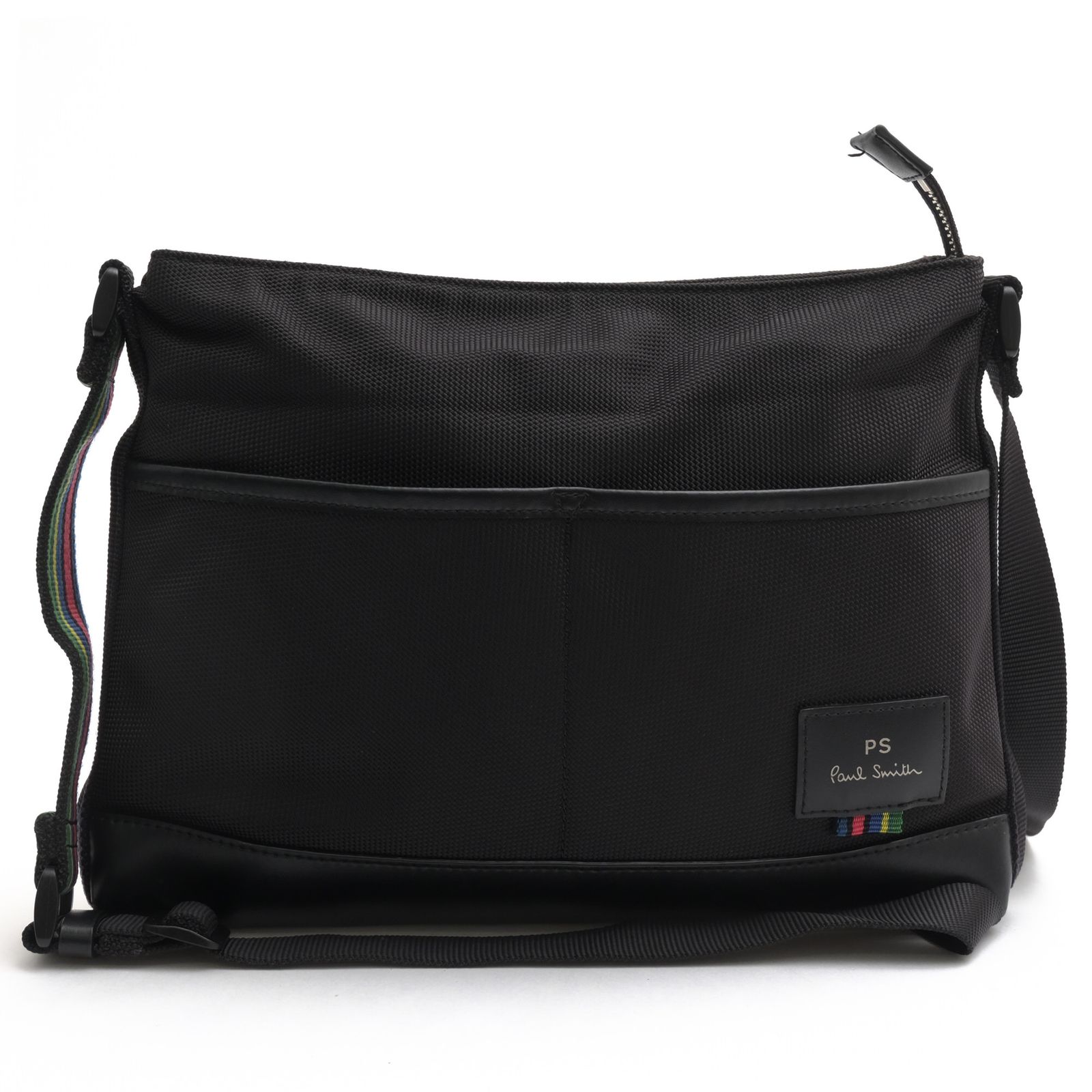ポールスミス／Paul Smith バッグ ショルダーバッグ 鞄 メンズ 男性 男性用 ナイロン レザー 革 本革 ブラック 黒 873289 B040 BMB040 スポーツストライプウェビング クロスボディバッグ