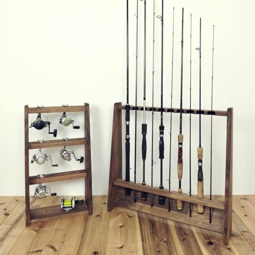 WOOD WORKS 日本製 リールスタンドAタイプ (Mサイズ【色：ブラウン】)AMB送料無料