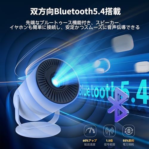 Tecaki 2026年超小型 プロジェクター 家庭用【電動フォーカス・自動