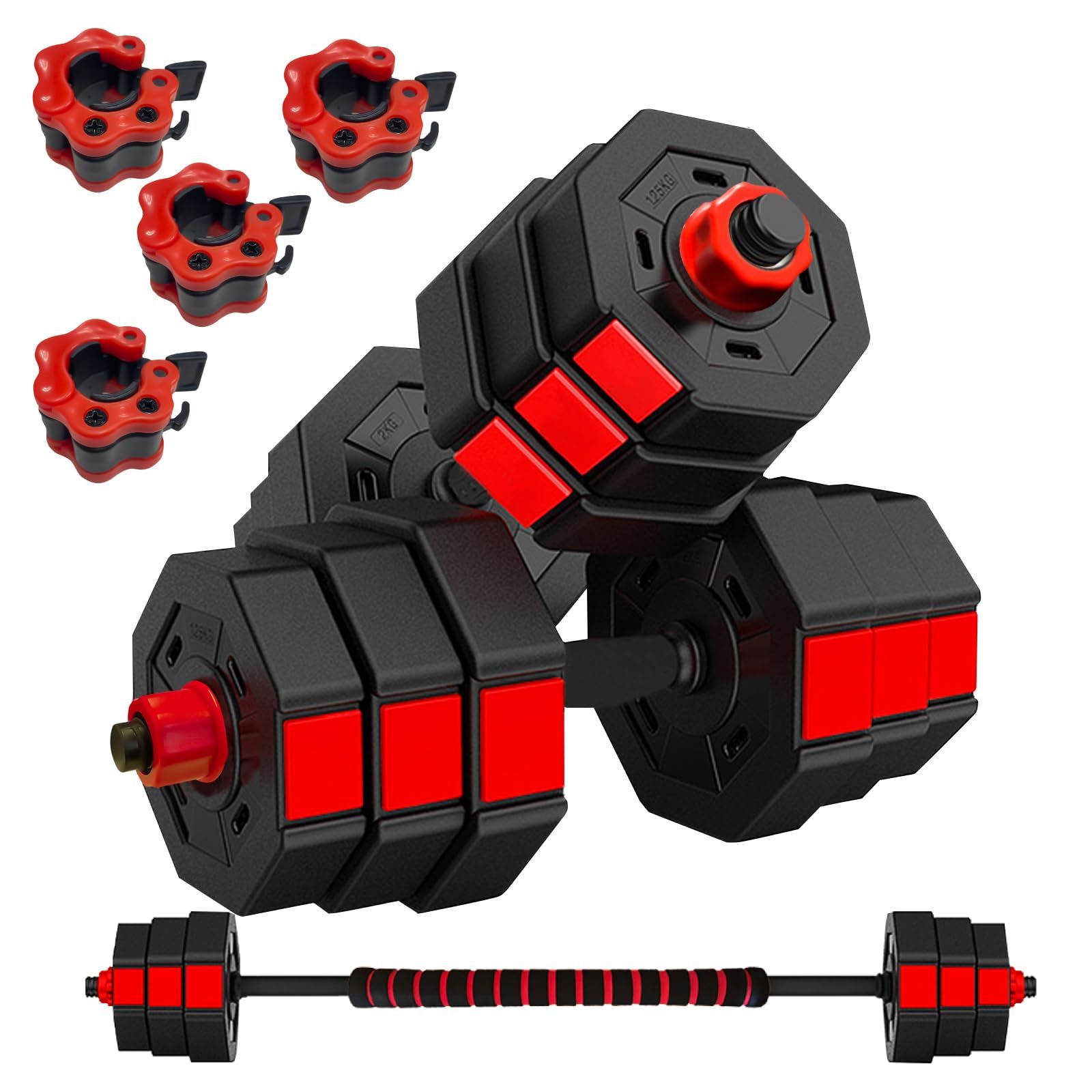 10kg 5kg 15kg ダンベル 20kg バーベルにもなる 2個セット Wout 