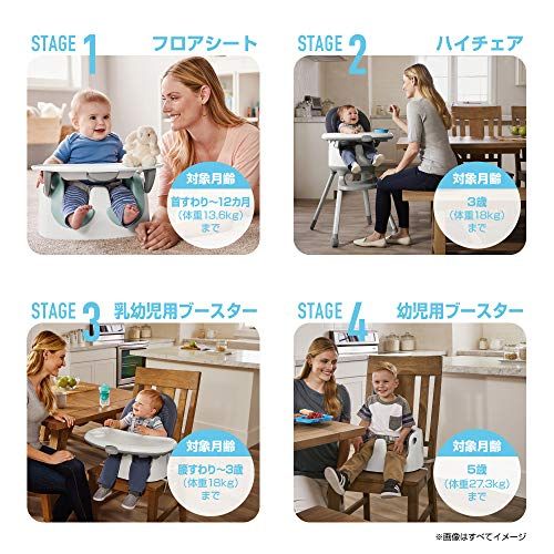 Graco(グレコ) ハイチェア フロアツーテーブル 首すわり~7歳頃まで 7通りの使い方 ベビーチェア ローチェア (オスカー GR) 2090856pms