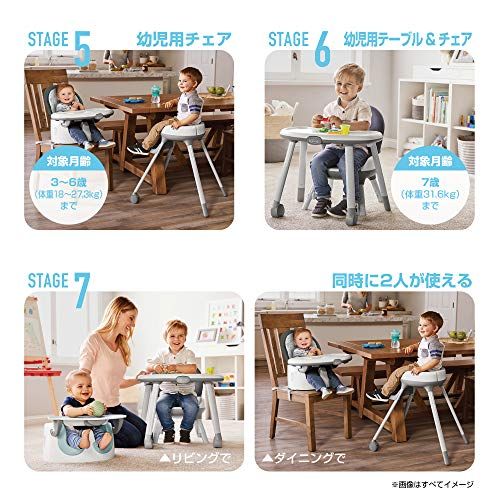 Graco(グレコ) ハイチェア フロアツーテーブル 首すわり~7歳頃まで 7通りの使い方 ベビーチェア ローチェア (オスカー GR) 2090856pms