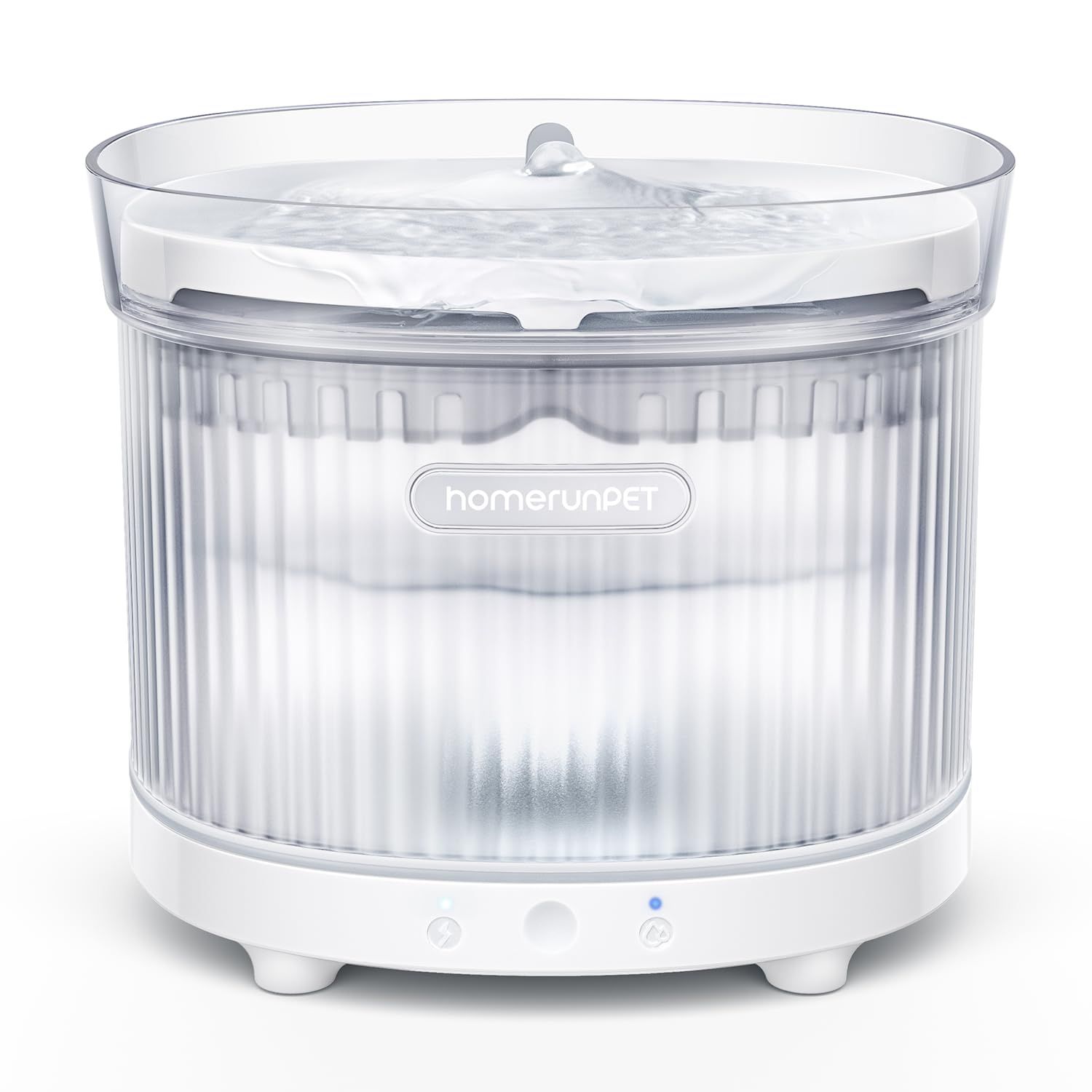 Homerunpet 猫 給水器 みずのみ器 水飲み器 自動給水器 犬 ペット完全コードレス 静音 充電式 組み立て簡単 お手入れ簡単 一ヶ月充電不要 ワイヤレスポンプ 大容量 2L LEDライト 3つの給水モード フィルター付き お留守番対応 省エネルpms