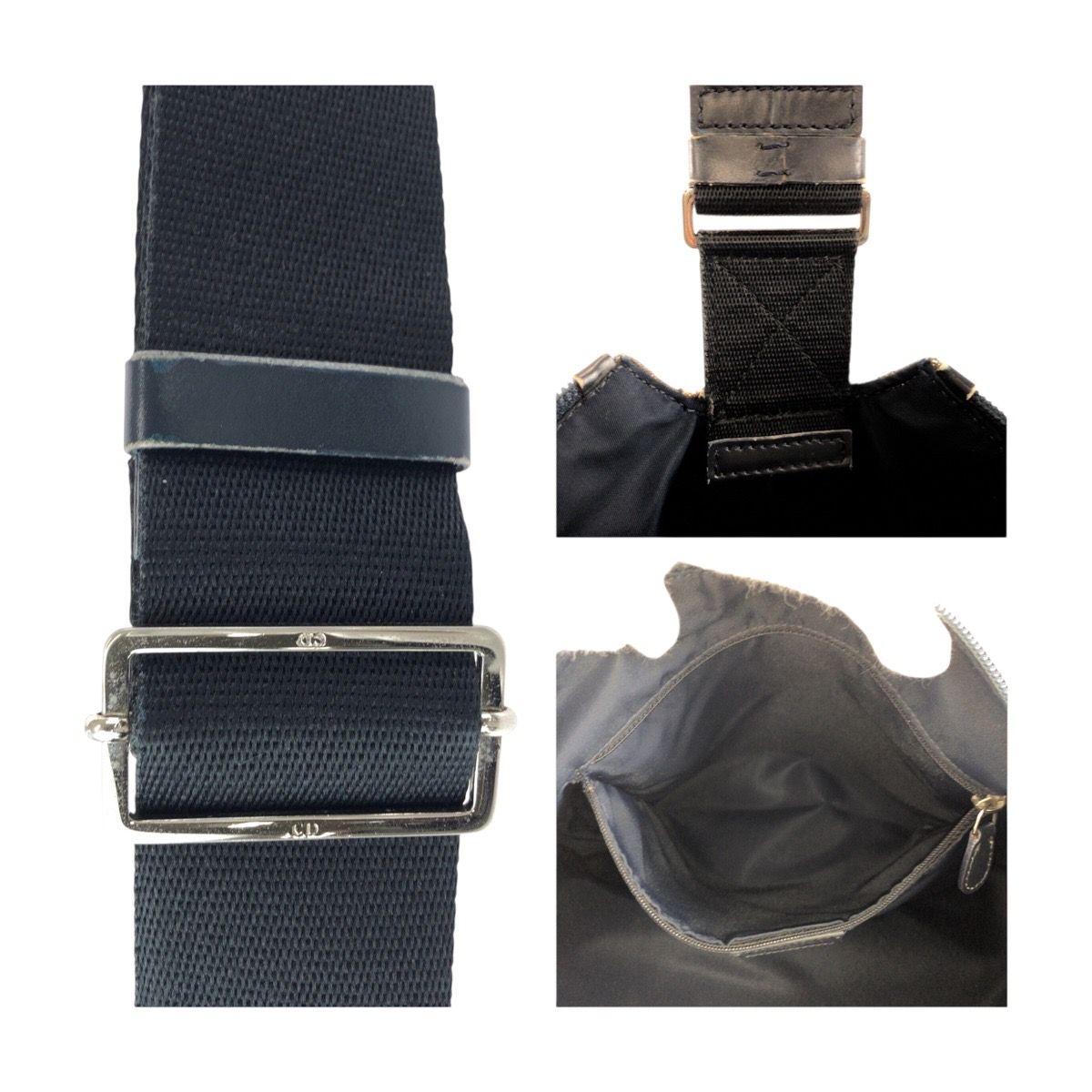 Dior ディオール ヴィンテージ トロッター ネイビー グレー キャンバス