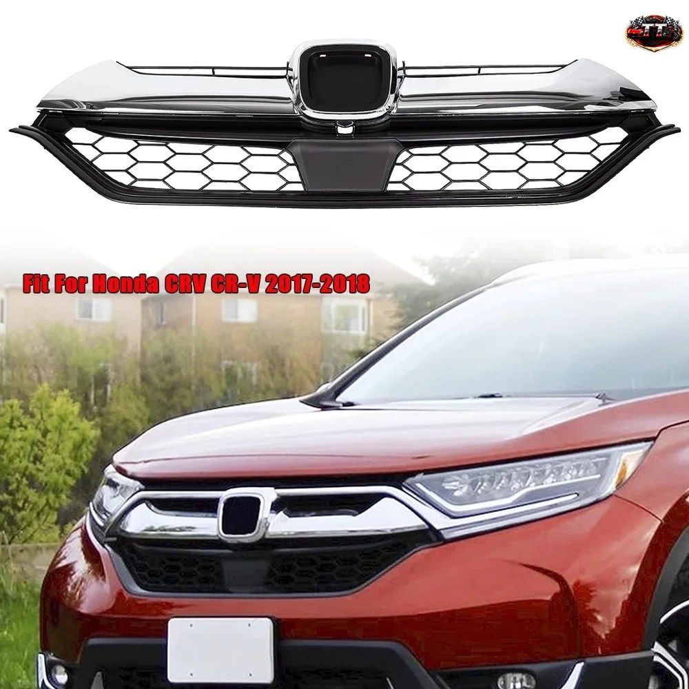 ホンダ CRV CR-V 2017 2018 ABS レーシング ハニカムメッシュグリルカバーパーツ 車のフロントアッパーバンパーグリルメッシュグリル