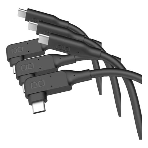 CIO シリコンL字ケーブル USB Type-C ケーブル 240W L型 急速充電 絡まない 90度 USB-C 1m 直角 高速データ転送 20Gbps 4K 映像出力 USB4.0 Gen2 PD EPR MacBook Pro iPad AndrJu