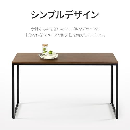 ZINUS Jennifer ワークデスク ダークブラウン 幅120×奥行70×高さ70cm(旧JIS規格) Modern Studio Collection パソコンデスク ダイニングテーブル 在宅 リモート SOHO | 机 組立簡単 工具付き ジヌスJu
