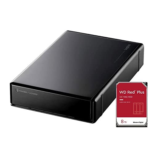 ロジテックダイレクト HDD 外付け 1TB 高耐久 24時間連続稼働WD Red plus 内蔵 【 Win/Mac / PS4 / PS5 / テレビ録画 】 ハードディスク 静音 ファンレス 国内メーカー LHD-EN1000U3WRJu