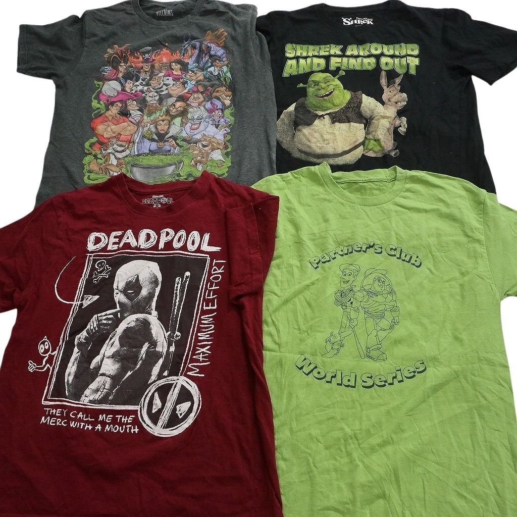古着卸 まとめ売り キャラクター Tシャツ 16枚セット ( メンズ M ) 鬼