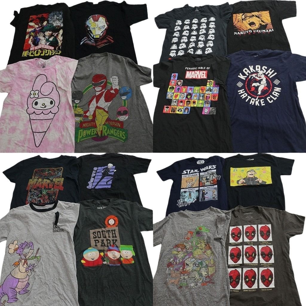 古着卸 まとめ売り キャラクター Tシャツ 16枚セット ( メンズ S
