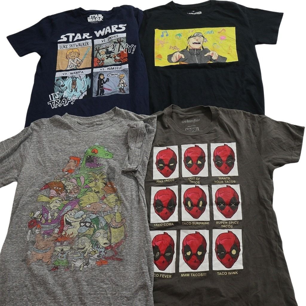 古着卸 まとめ売り キャラクター Tシャツ 16枚セット ( メンズ S ) パワーレンジャー 僕のヒーローアカデミア アイアンマン 古着 NF6790 古着卸 まとめ売り キャラクター Tシャツ 16枚セット ( メンズ S