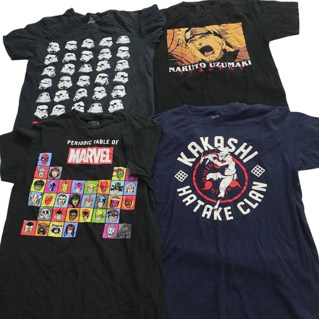 古着卸 まとめ売り キャラクター Tシャツ 16枚セット ( メンズ S ) パワーレンジャー 僕のヒーローアカデミア アイアンマン 古着 NF6790 古着卸 まとめ売り キャラクター Tシャツ 16枚セット ( メンズ S
