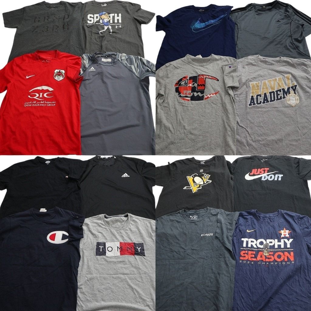 古着卸 まとめ売り ブランドMIX Tシャツ 16枚セット ( メンズ Ｍ/Ｌ ) ナイキ コロンビア リーボック アディダス 中古 古着 NF6828