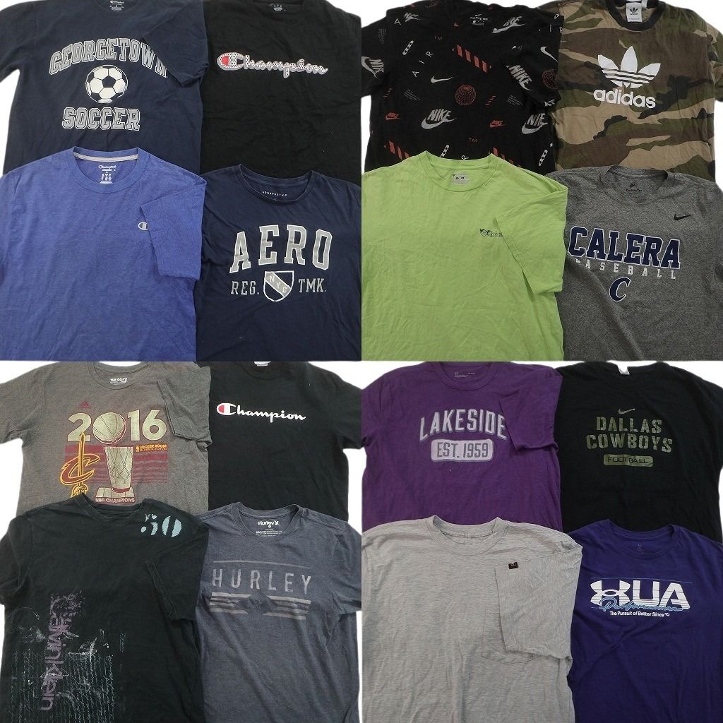 古着卸 まとめ売り ブランドMIX Tシャツ 16枚セット ( メンズ L ) NIKE チャンピオン アディダス コロンビア 中古 古着 NF6890 13,392円