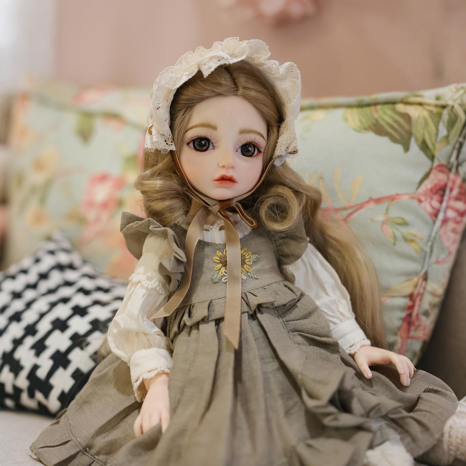 新品 Cloveray 1/4 可愛い ビニール BJDドール 45cm 球体関節人形 可動15関節 フル可動 ガラスアイ 手作りメイク 洋服・ウィッグ・アイ交換可 無料展示台付き バースデイスデイプレゼント・家のインテリア・コレクター向け （名前 Cla