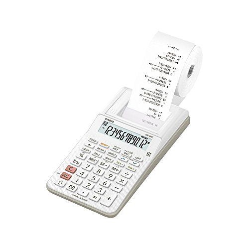 [Used] Casio Printer Calculator Handy Type HR-8RC-WE [Buy in Bulk Set of 2]