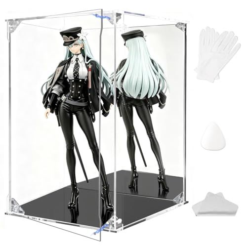 コレクションケース フィギュアケース アクリルケース UVカット 背面ミラー 【マグネット式扉×前扉左右交換可能】 ディスプレイケース 積み重ね 高い透明度 耐用 防汚 防汚手袋・クリーニングクロス付き 組立簡単 フィギュア、おもちゃ、コレク e98a23d7
